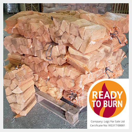 Kiln Dried Logs in 30L Nets
