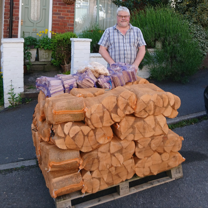 40 Nets of Kiln Dried Logs customer delivery photo