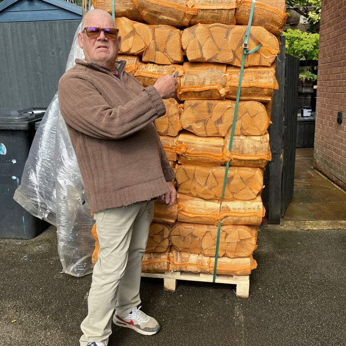 90 Nets of Kiln Dried Logs customer delivery photo