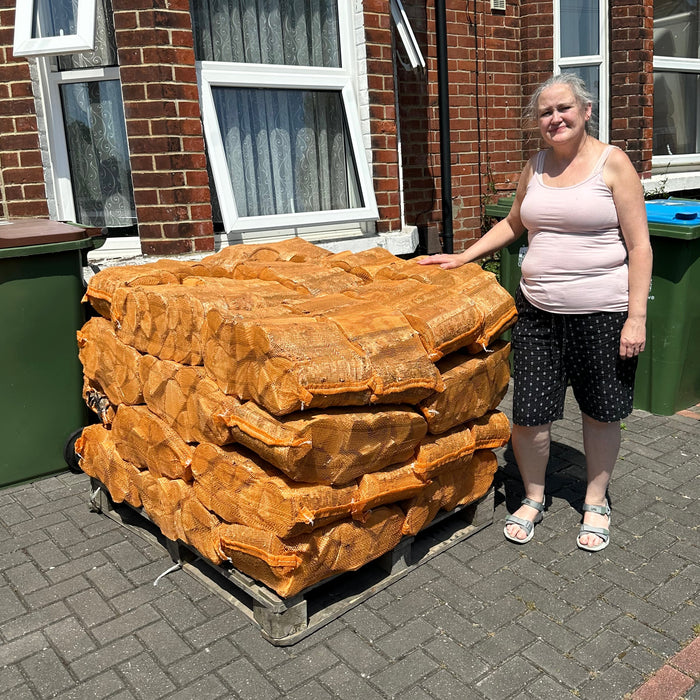 40 Nets of Kiln Dried Logs customer delivery photo