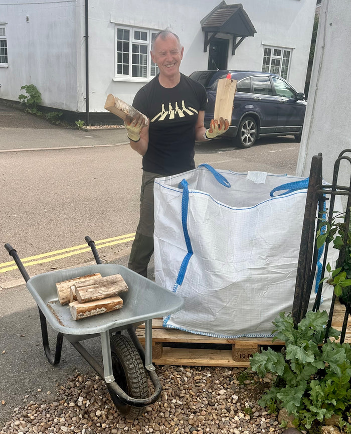 Kiln Dried Logs Builders Bag customer delivery photo