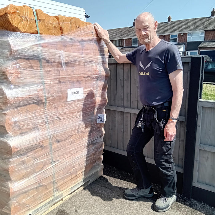 90 Nets of Kiln Dried Logs customer delivery photo